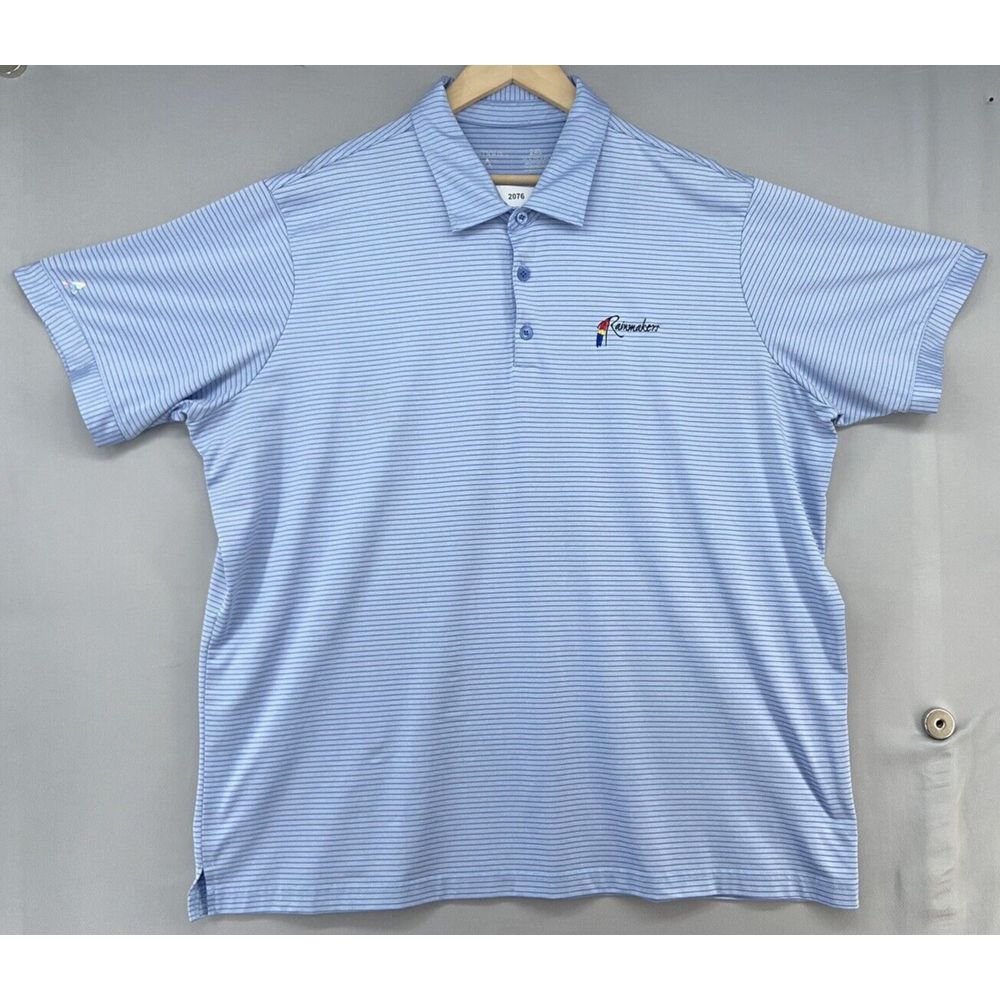 Rainmakers Polo Shirt Mens 2XL Short Sleeve-Native American-Feather-Fishing-Golf